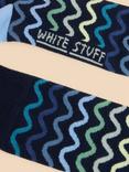 White Stuff Squiggle Socks, Navy/Multi