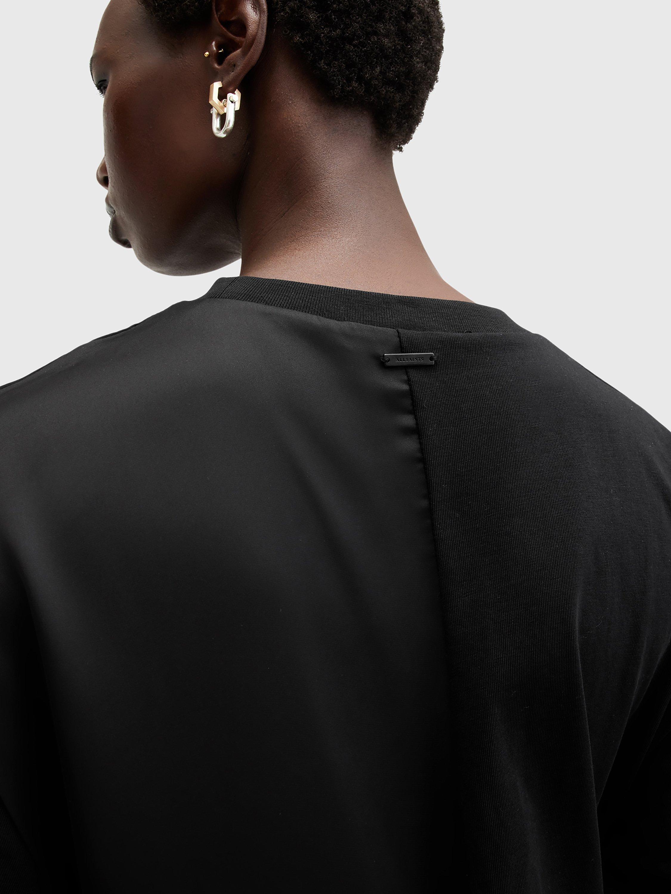 Product image 7 of 9, which shows AllSaints Lana Organic Cotton Lace Dress, Black, 10