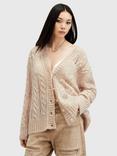 AllSaints Regan Wool Blend Cardigan, Off White