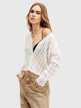 AllSaints Vivian Wool Blend Cardigan, White