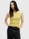 AllSaints Rina Ribbed Tank Top, Electric Yellow