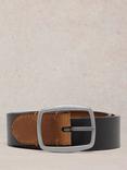 White Stuff Leather Reversible Belt, Navy/Multi