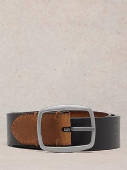 White Stuff Leather Reversible Belt, Navy/Multi, Navy/Multi