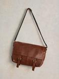 White Stuff Teddy Leather Messenger Bag, Mid Tan