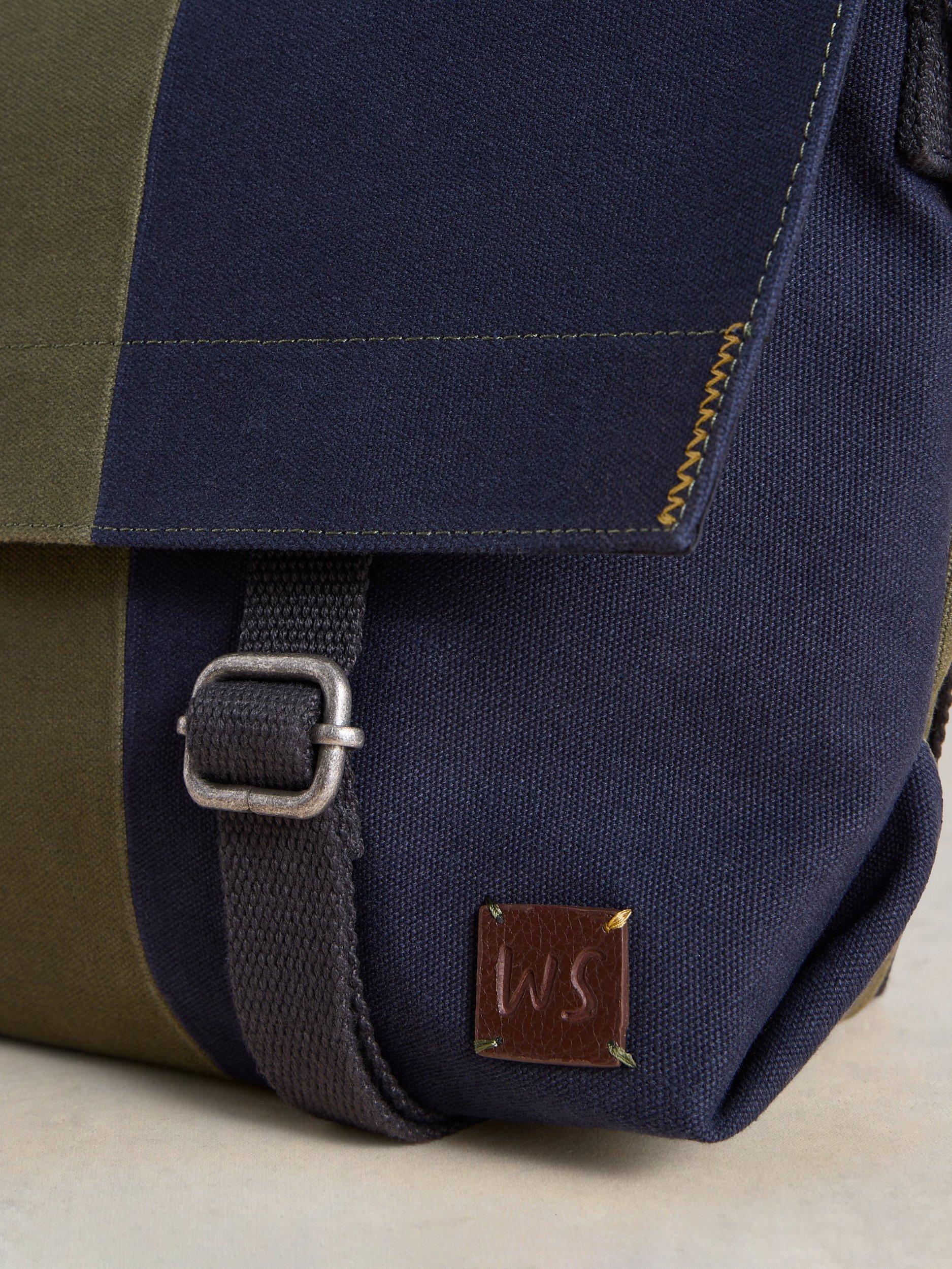 Product image 4 of 5, which shows White Stuff Teddy Canvas Messenger Bag, Green/Multi