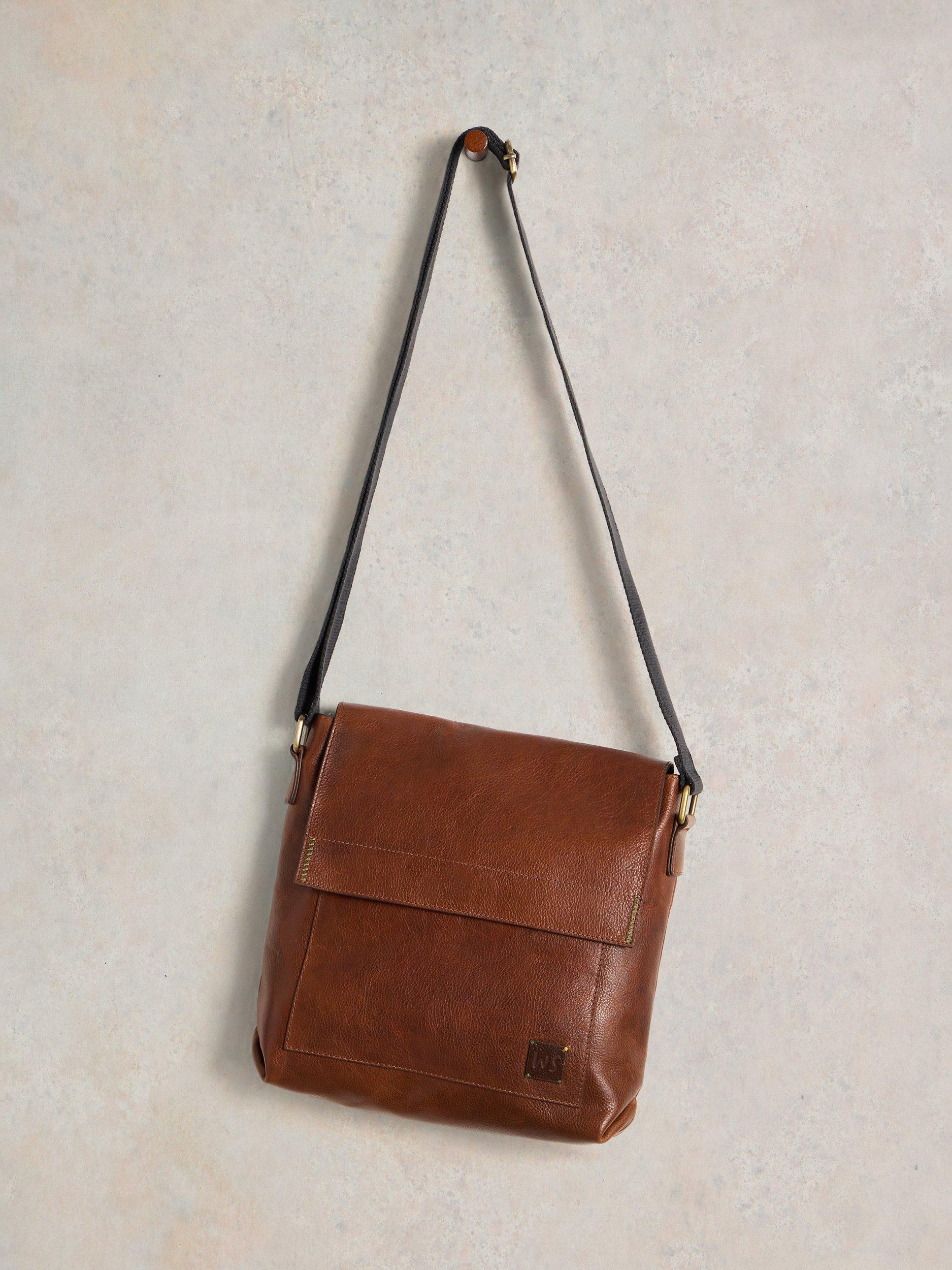 White Stuff Frankie Leather Shoulder Bag Mid Tan