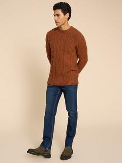 White Stuff Eastwood Straight Fit Jeans, Dark Blue - view 2, Dk Blue