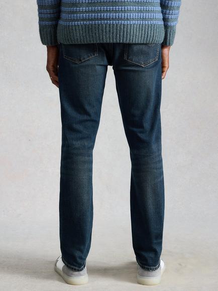 White Stuff Eastwood Straight Fit Jeans, Dark Blue - view 2, Dk Blue