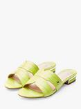 Moda in Pelle Murah Patent Mocc Croc Sandals, Lime Green