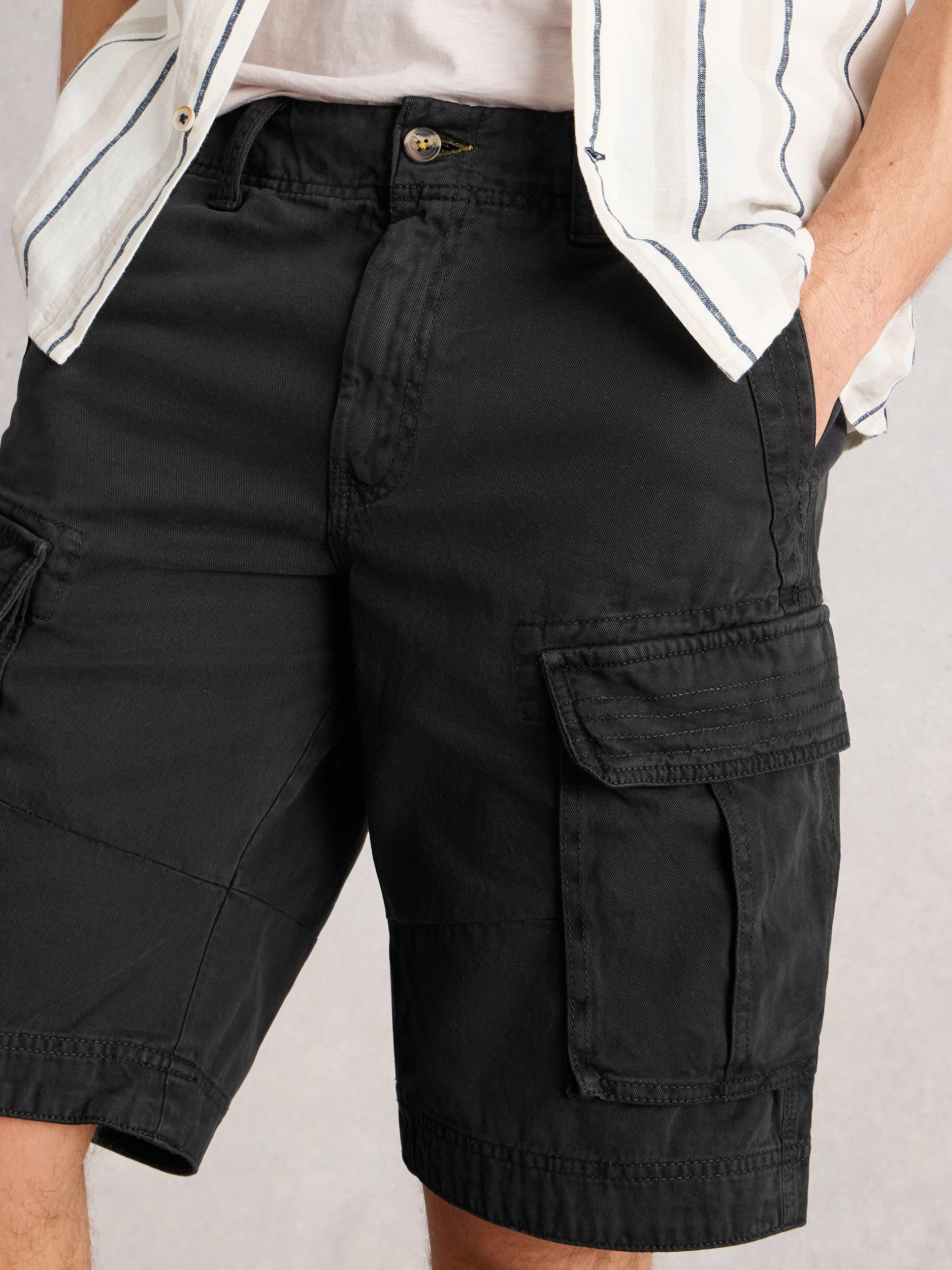 White Stuff Halsall Cargo Shorts, Black, 30S