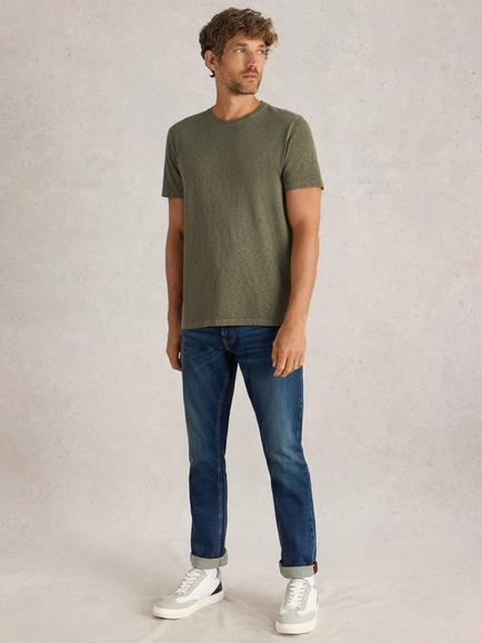 White Stuff Abersoch Cotton T-Shirt, Khaki Grn