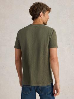 White Stuff Abersoch Cotton T-Shirt - view 2, Khaki Grn