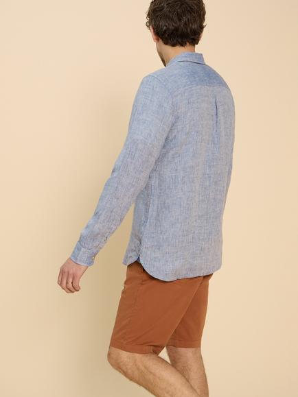 White Stuff Pembroke Linen Shirt - view 2, Light Blue