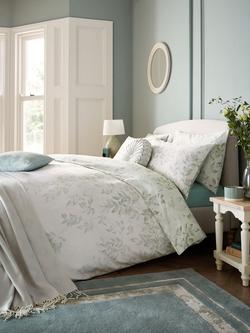 Laura Ashley Lockwood Cotton Duvet Cover Set, Green Mid, Green Mid