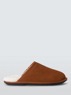John Lewis Sheepskin Mule Slippers, Chestnut