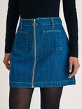 Nobody's Child Dalston Organic Cotton Denim Mini Skirt, Blue