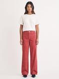 Nobody's Child Organic Cotton Corduroy Wide Leg Trousers, Pink