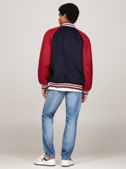 Tommy Jeans Crest Wool Blend Bomber Jacket, Navy/Regatta Red - view 2, Navy/Regatta Red