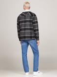 Tommy Jeans Check Sherpa Shirt Jacket, Black Check