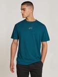 Tommy Jeans Regular Fit Signature T-Shirt, Deep Seawater