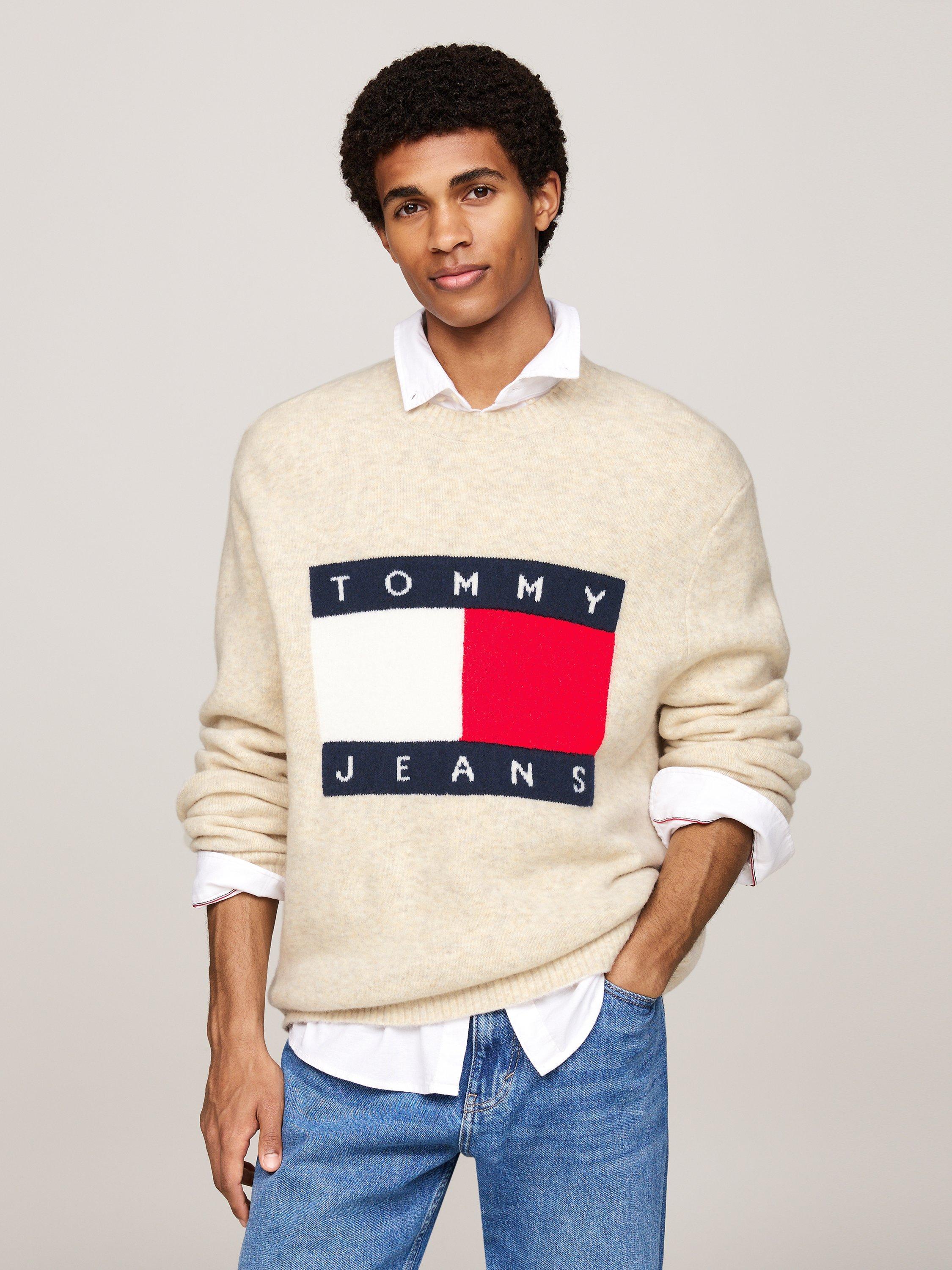 Tommy jeans flag sweater hotsell