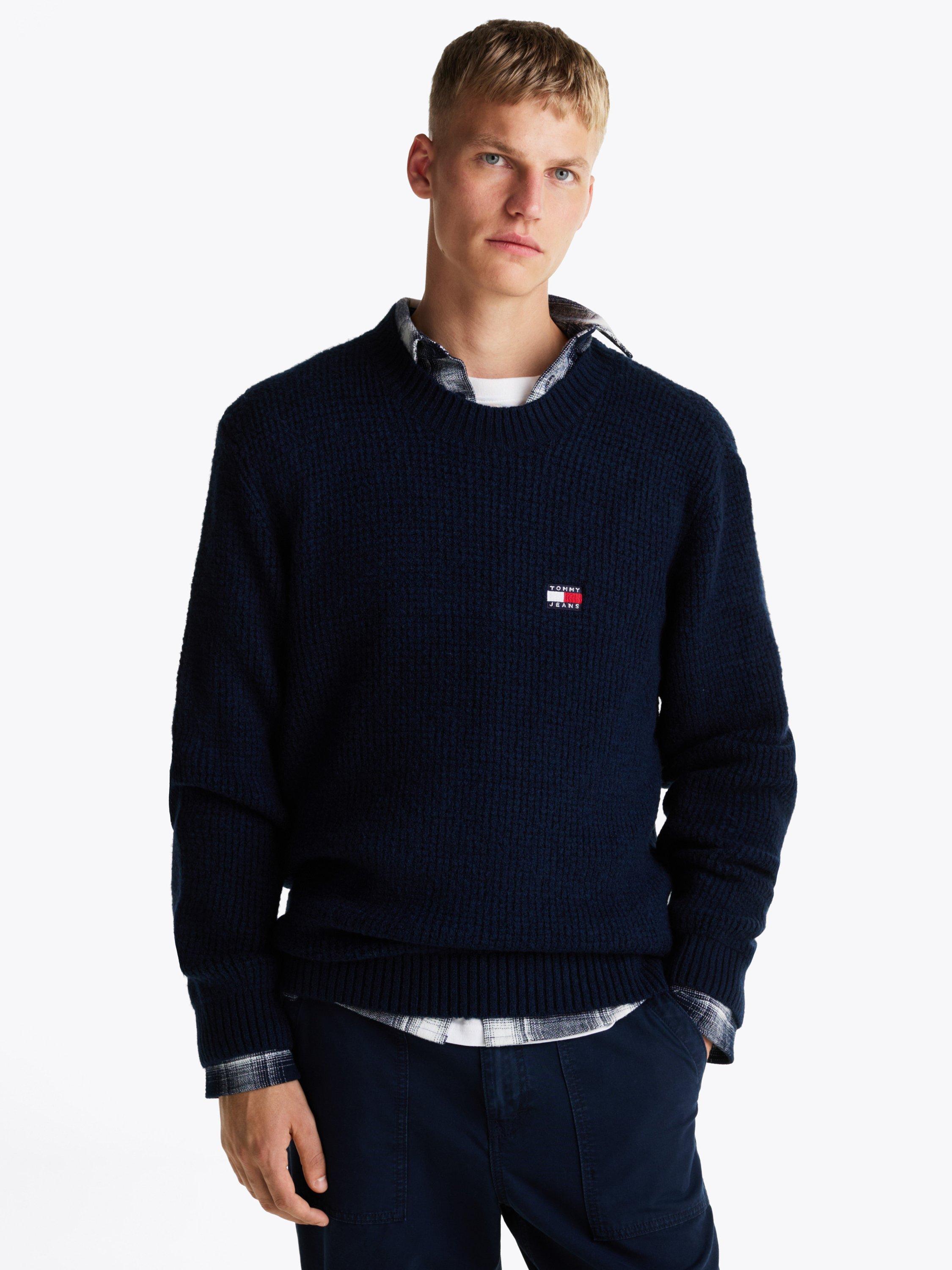 Tommy Jeans Waffle Knit Crew Neck Jumper