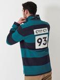 Crew Clothing Padstow Half Zip Rugby Shirt, Navy Blue