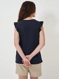 Crew Clothing Leah Scoop Neck Top, Navy Blue, Navy Blue