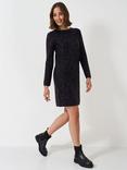 Crew Clothing Glitterball Knitted Dress, Black