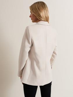Phase Eight Belle Single Button Blazer, Neutral - view 2, Natural