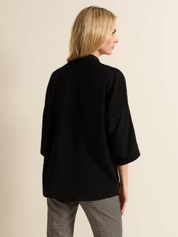 Phase Eight Cynthia Button Top, Black - view 2, Black