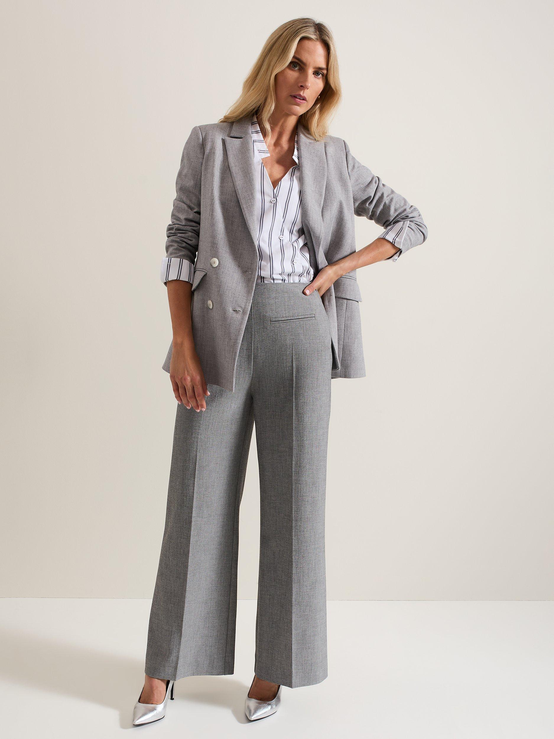 Product image 3 of 6, which shows Phase Eight Ashlyn Stripe Top, White, 14