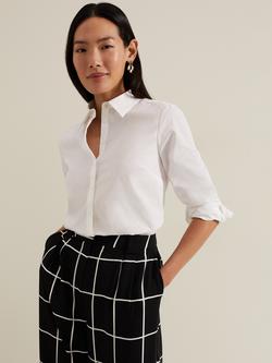 Phase Eight Long Sleeve Shirt, White, White