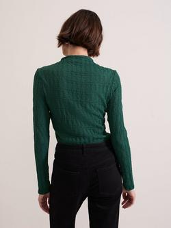 Phase Eight Haylee Textured Top, Green - view 2, Green
