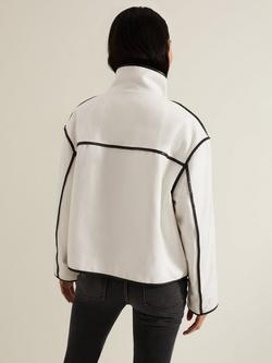 Phase Eight Marlow Tipped Edge Jacket, Ivory - view 2, Ivory