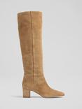 L.K. Bennett Alessia Suede Knee High Boots, Caramel