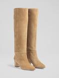 L.K. Bennett Alessia Suede Knee High Boots, Caramel