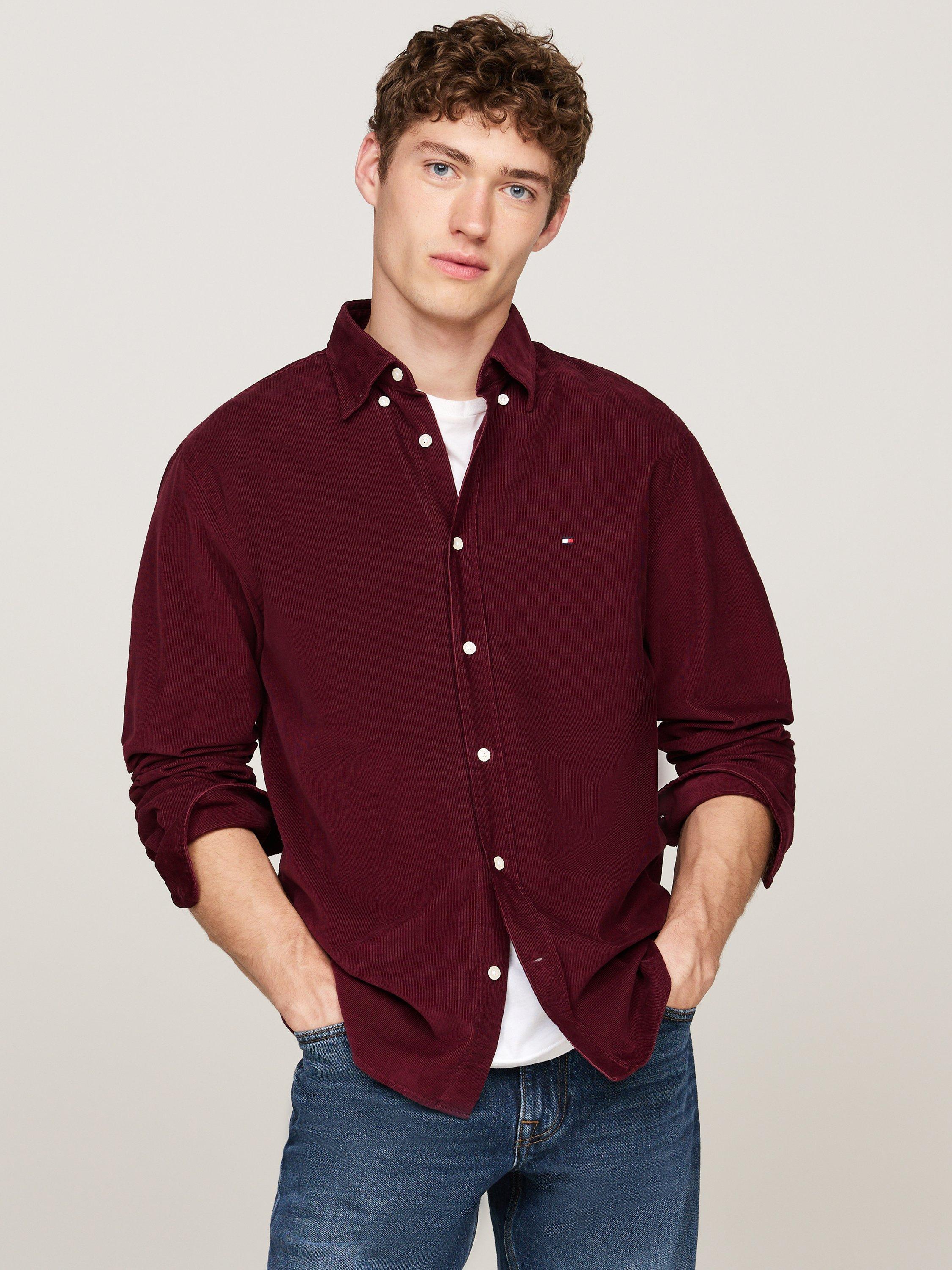 Tommy Hilfiger Corduroy Shirt, Deep Rouge, L