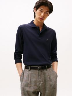 Tommy Hilfiger Regular Fit Long Sleeve Polo Shirt, Desert Sky