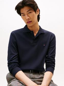 Tommy Hilfiger Regular Fit Long Sleeve Polo Shirt - view 2, Desert Sky