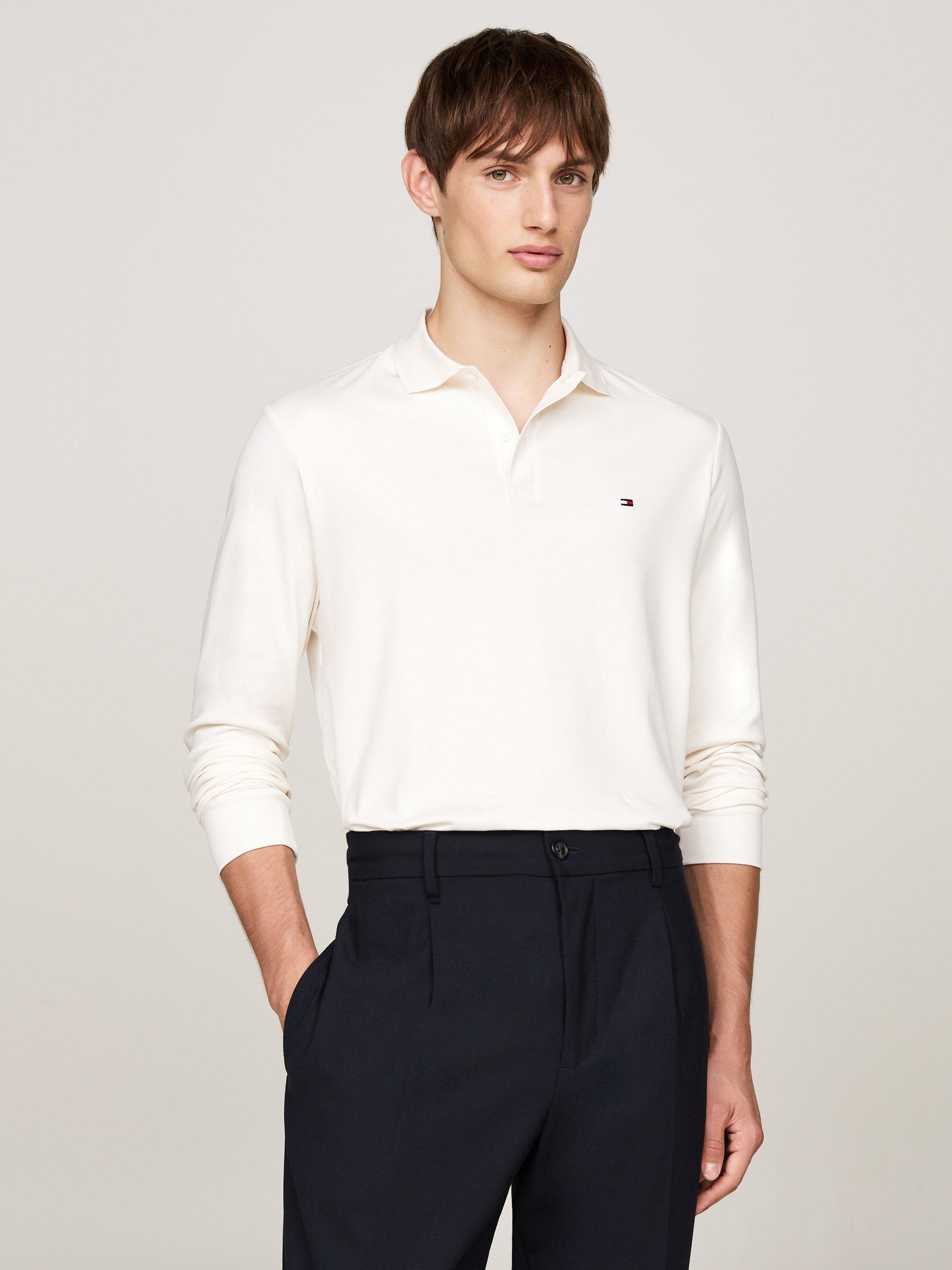 Product image 1 of 5, which shows Tommy Hilfiger Liquid Polo Shirt, Ivory Petal, M