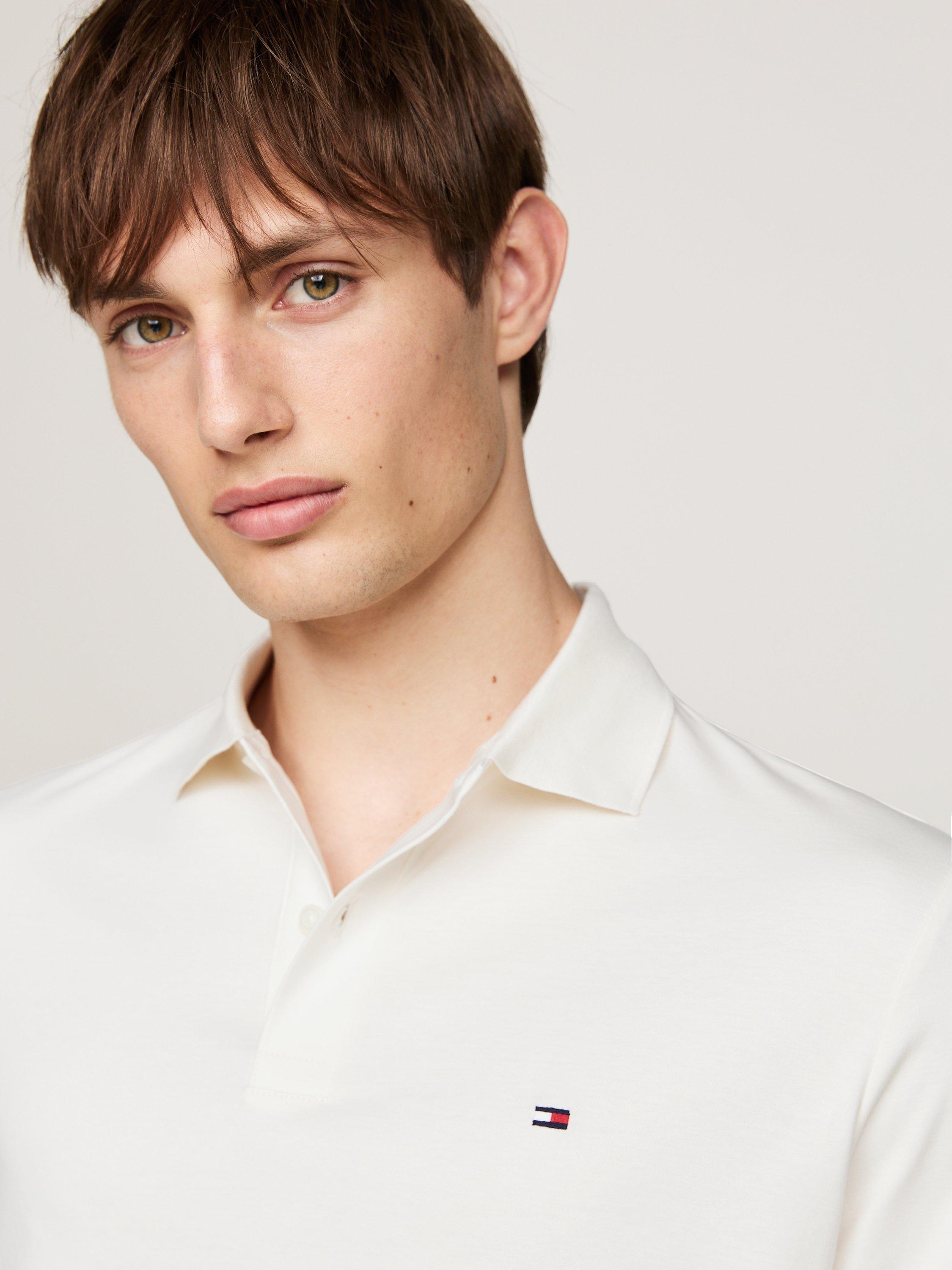 Product image 4 of 5, which shows Tommy Hilfiger Liquid Polo Shirt, Ivory Petal, M