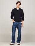 Tommy Hilfiger Long Sleeve Knit Polo Shirt, Fa Desert Sky