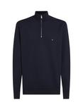 Tommy Hilfiger Essential Half Zip Neck Jumper, Desert Sky