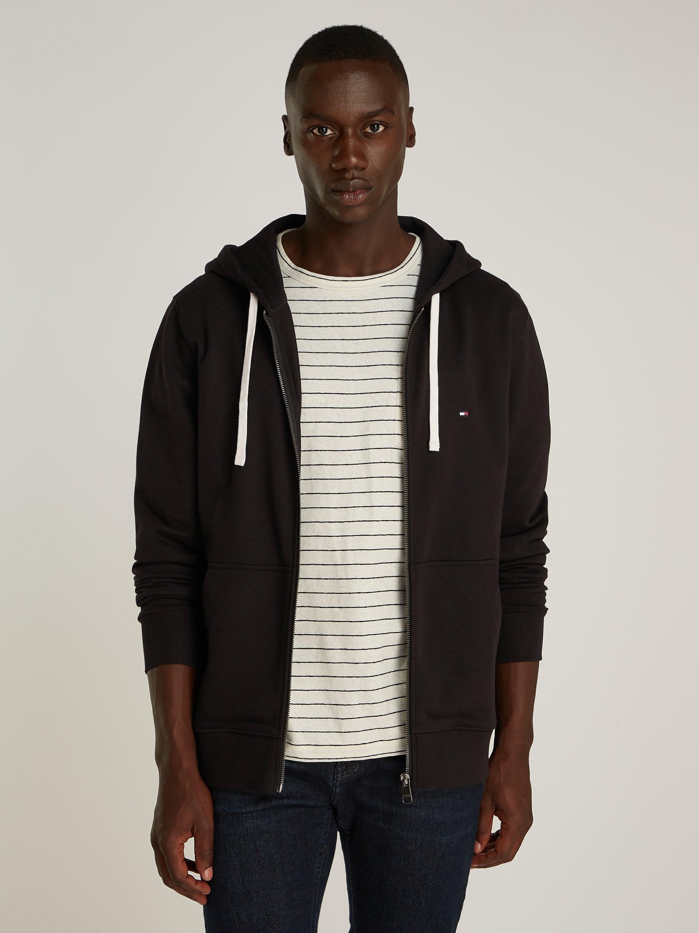 Tommy Hilfiger Essential Full Zip Terry Cotton Hoodie Black