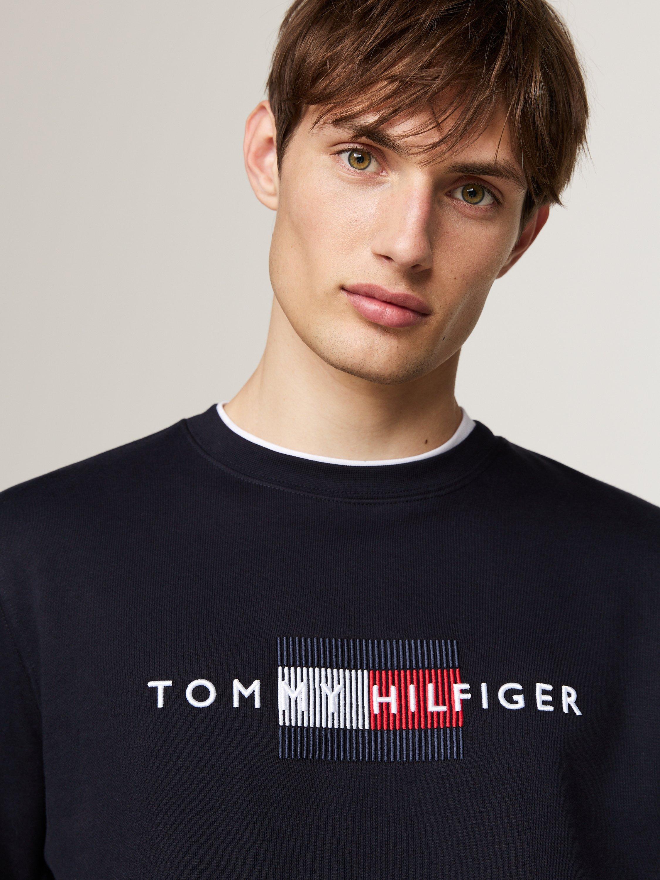 Product image 4 of 5, which shows Tommy Hilfiger Flag Logo Sweatshirt, Desert Sky, XXL
