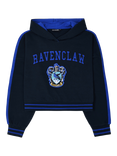 Fabric Flavours Harry Potter Ravenclaw Cropped Hoodie, Dark Blue