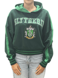 Fabric Flavours Harry Potter Slytherin Cropped Hoodie, Green Dark