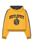 Fabric Flavours Harry Potter Hufflepuff Cropped Hoodie, Dark Yellow