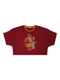 Fabric Flavours Harry Potter Gryffindor Crop Cotton T-Shirt, Burgundy